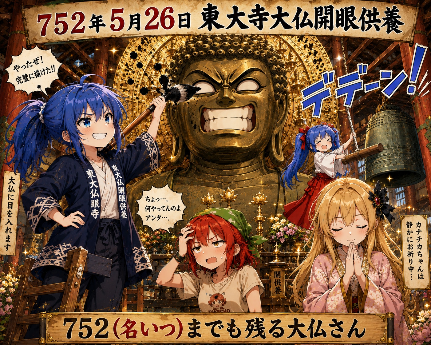 5月26日は東大寺大仏の開眼供養の日 | の人気AIイラスト・グラビア