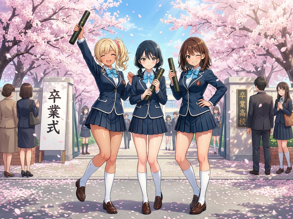 うちの子4人の卒業式