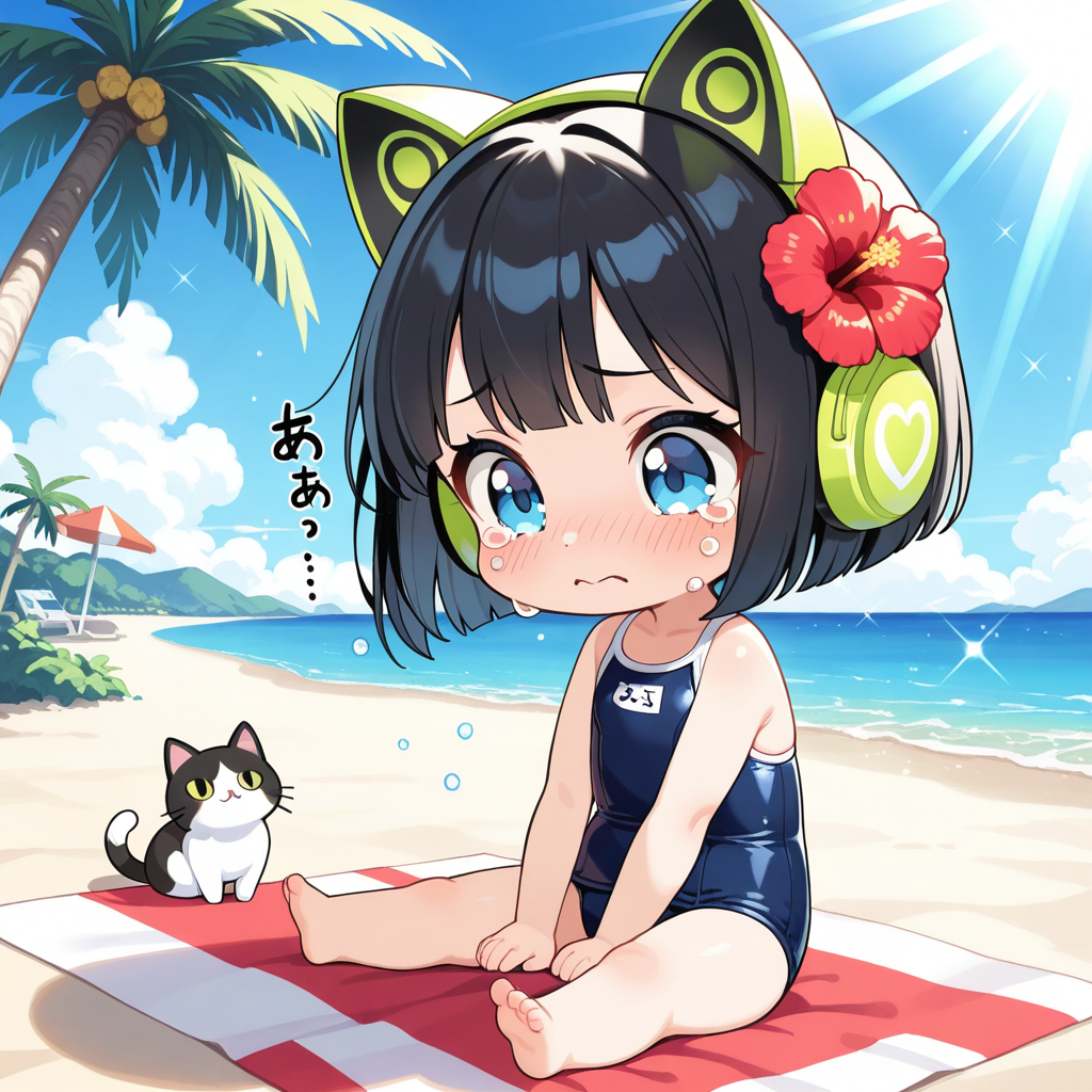 ちび過ぎる猫耳ヘッドフォン
