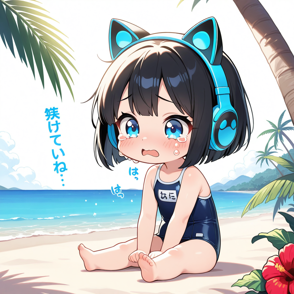 ちび過ぎる猫耳ヘッドフォン