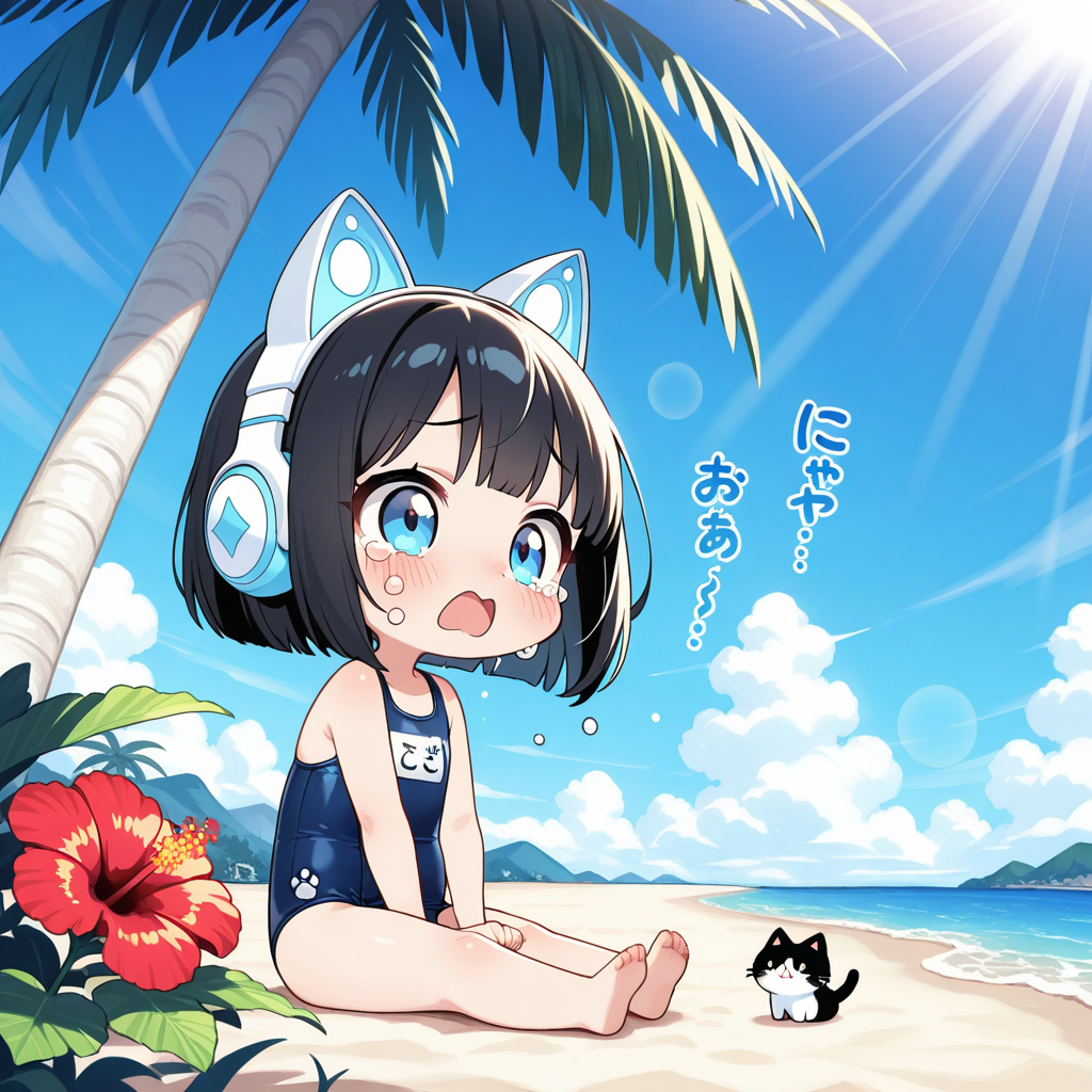 ちび過ぎる猫耳ヘッドフォン