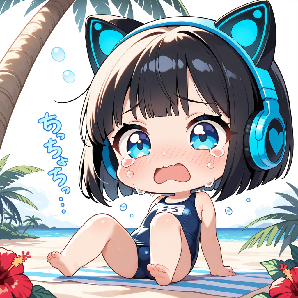ちび過ぎる猫耳ヘッドフォン