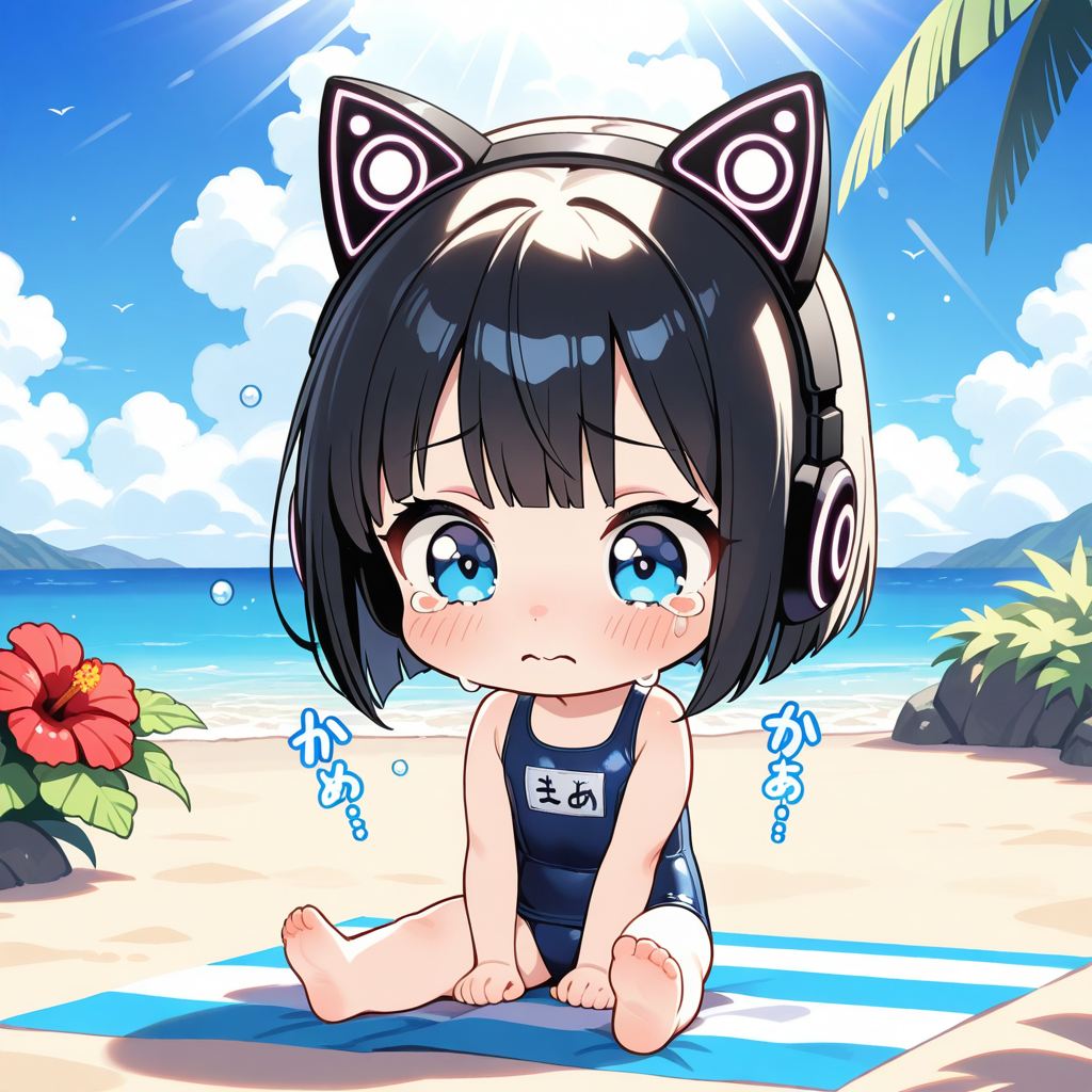 ちび過ぎる猫耳ヘッドフォン