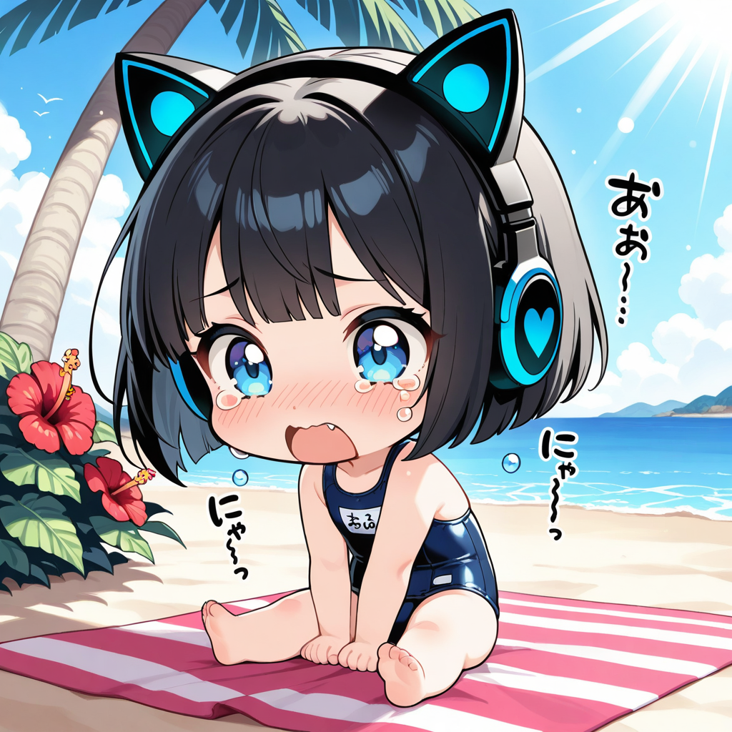 ちび過ぎる猫耳ヘッドフォン