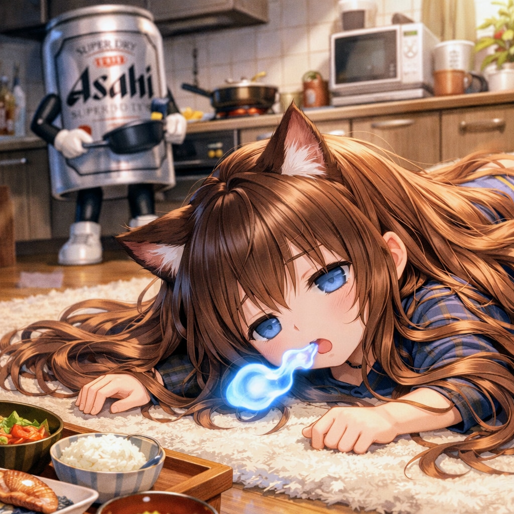 グッタリな小さな女の子