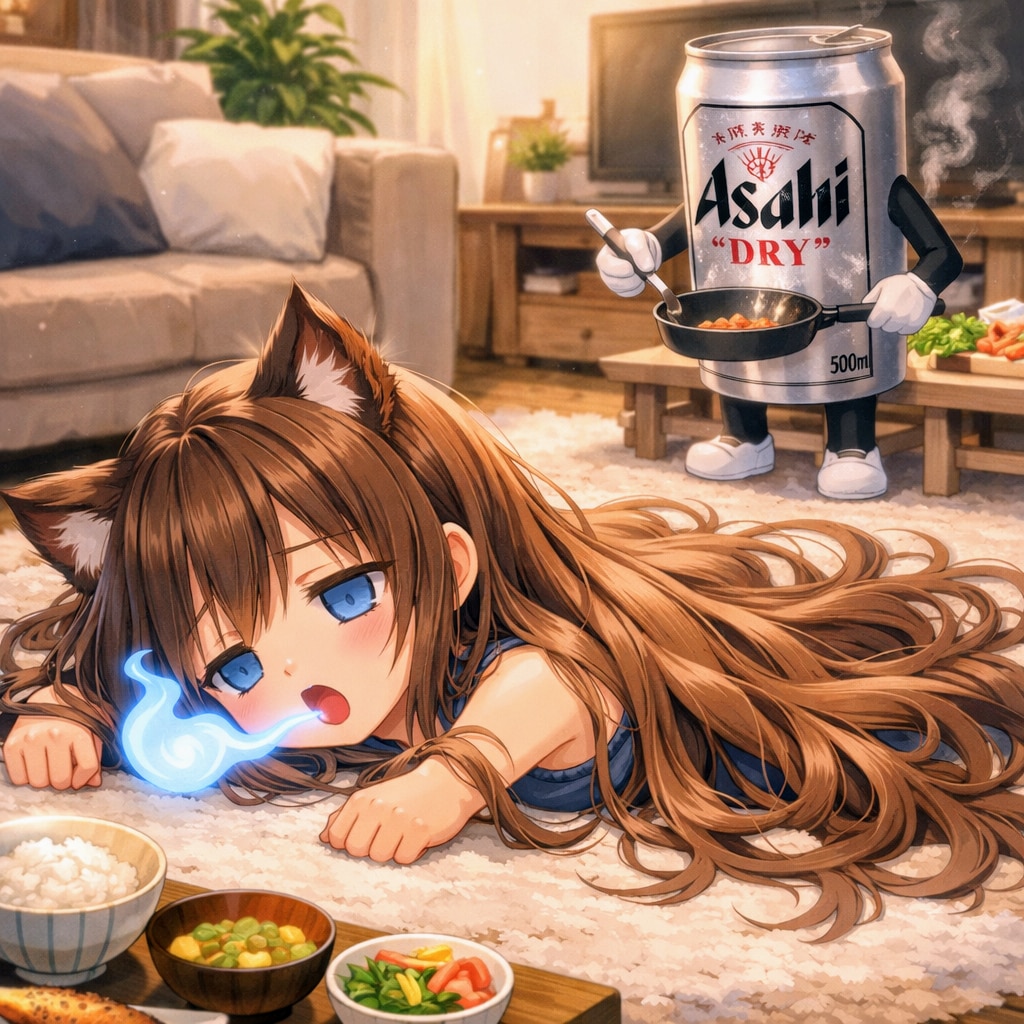 グッタリな小さな女の子