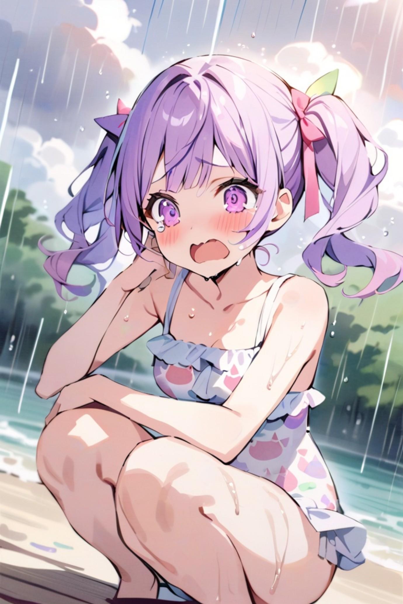 雨女の紫髪ちゃん