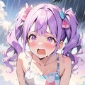 雨女の紫髪ちゃん 2枚目