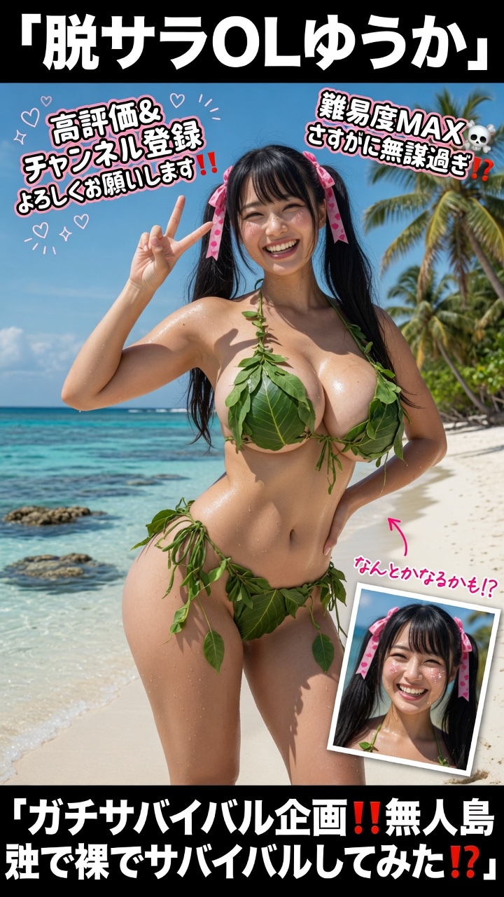 無人島で裸でサバイバルしてみた⁉️