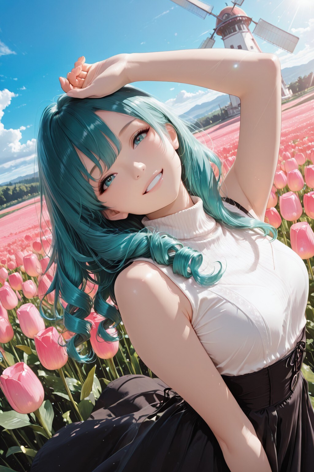 Beautiful Violinist Girl（美人なヴァイオリニスト。【チューリップ畑篇】）