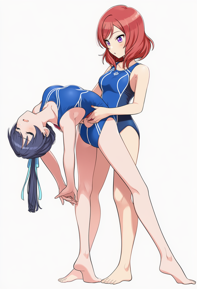 競泳水着　後ろ反り65