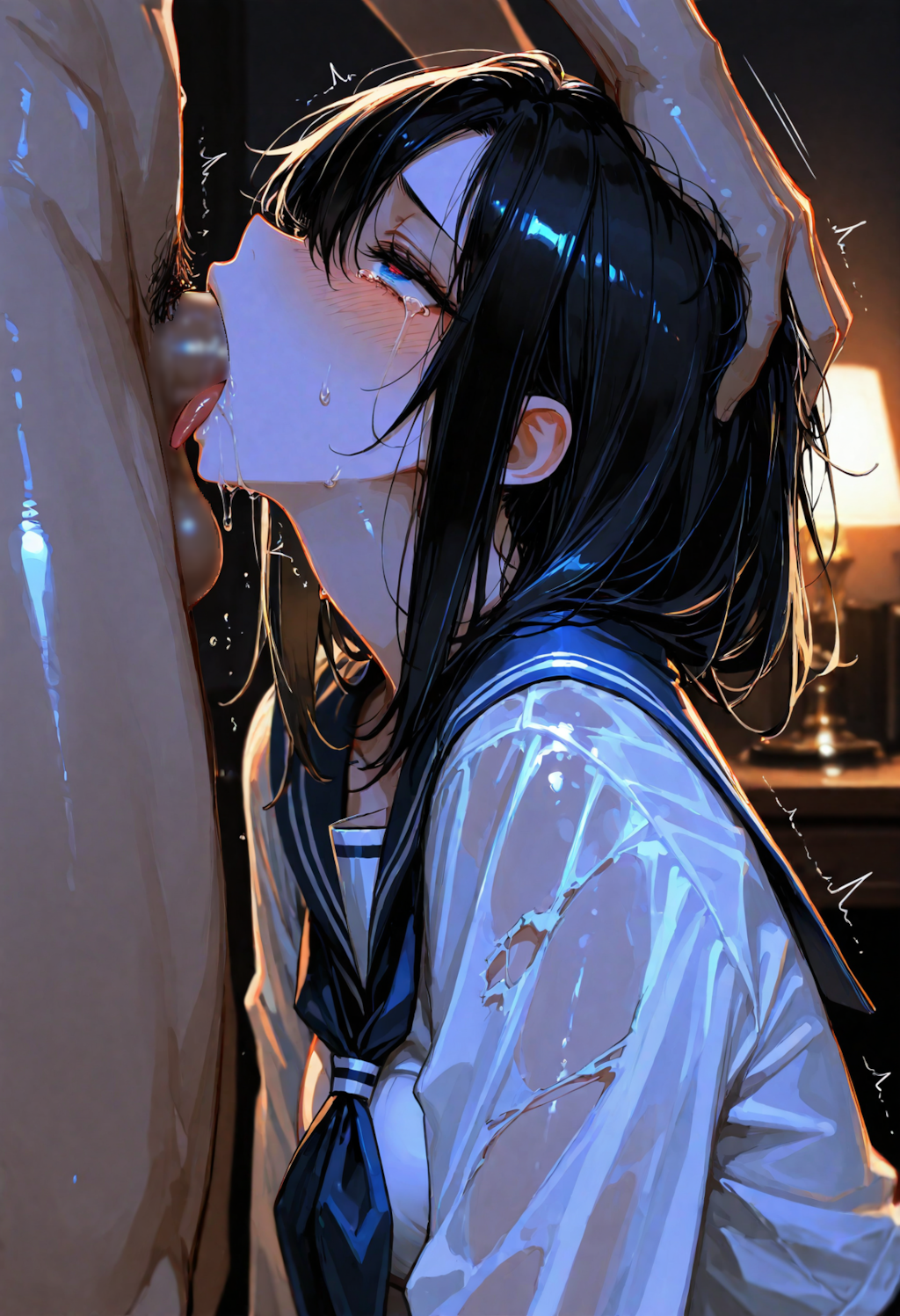 部室でイラマチオ💦