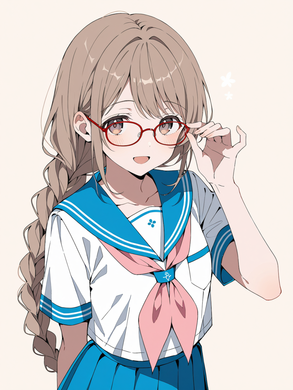 うちの子 メガネ＆三つ編み