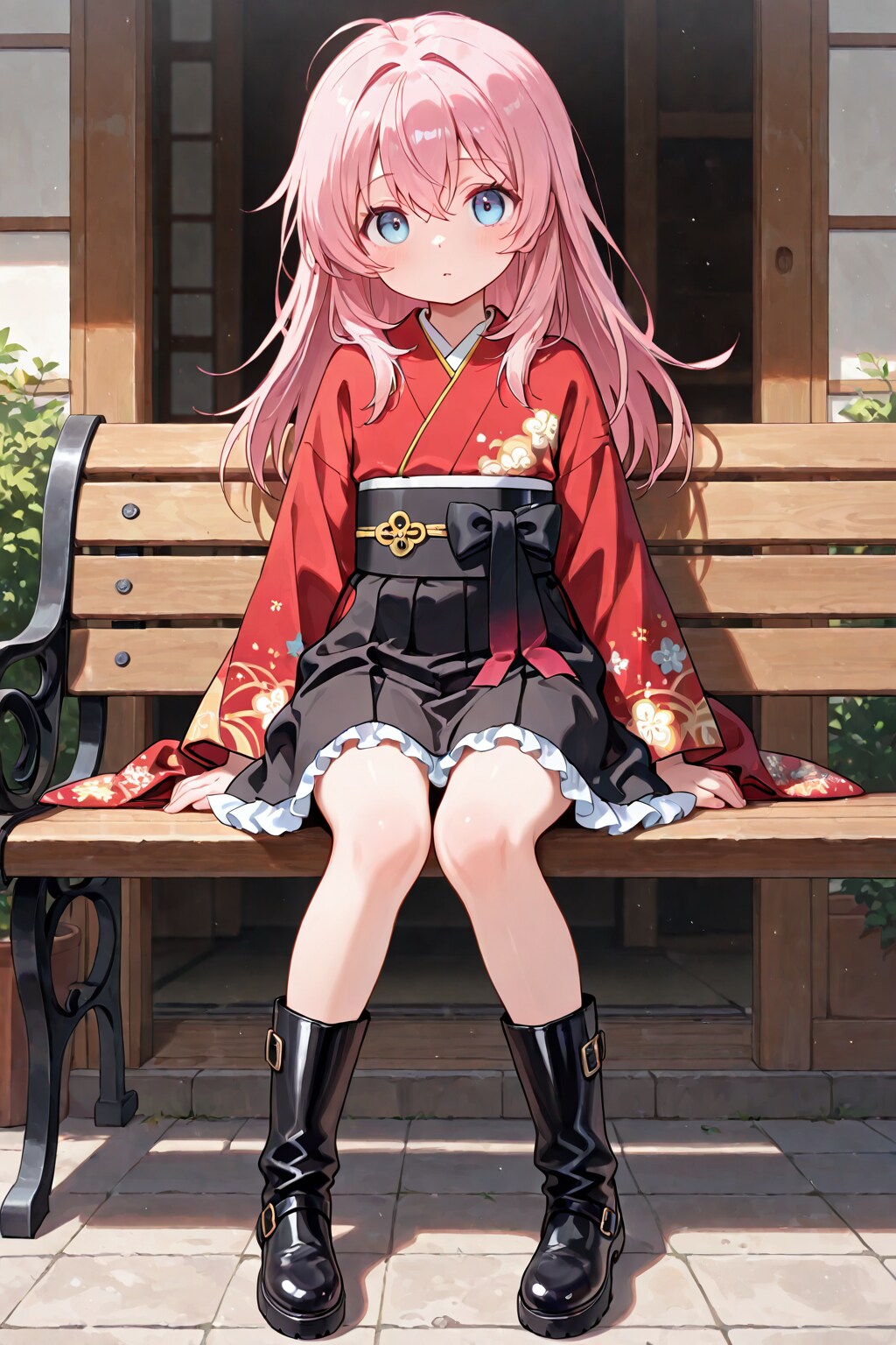 BONSAIで着物ブーツな娘