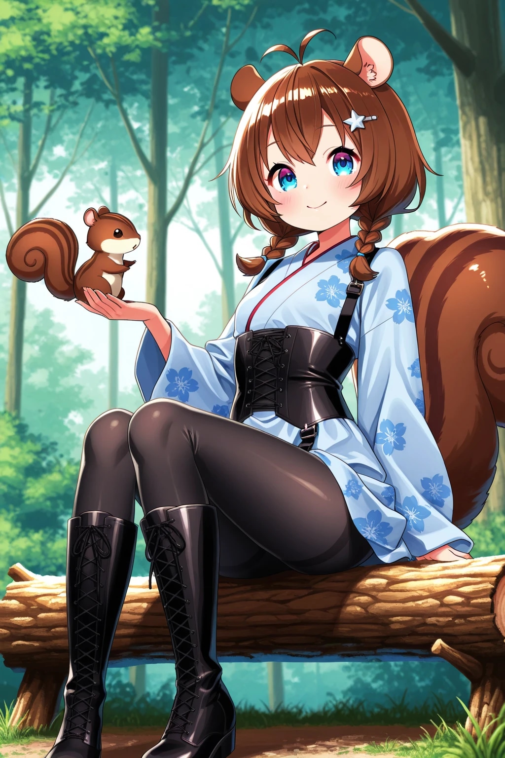シルちゃんにも着せちゃった《おいでよ どうぶつの娘SeaArt》