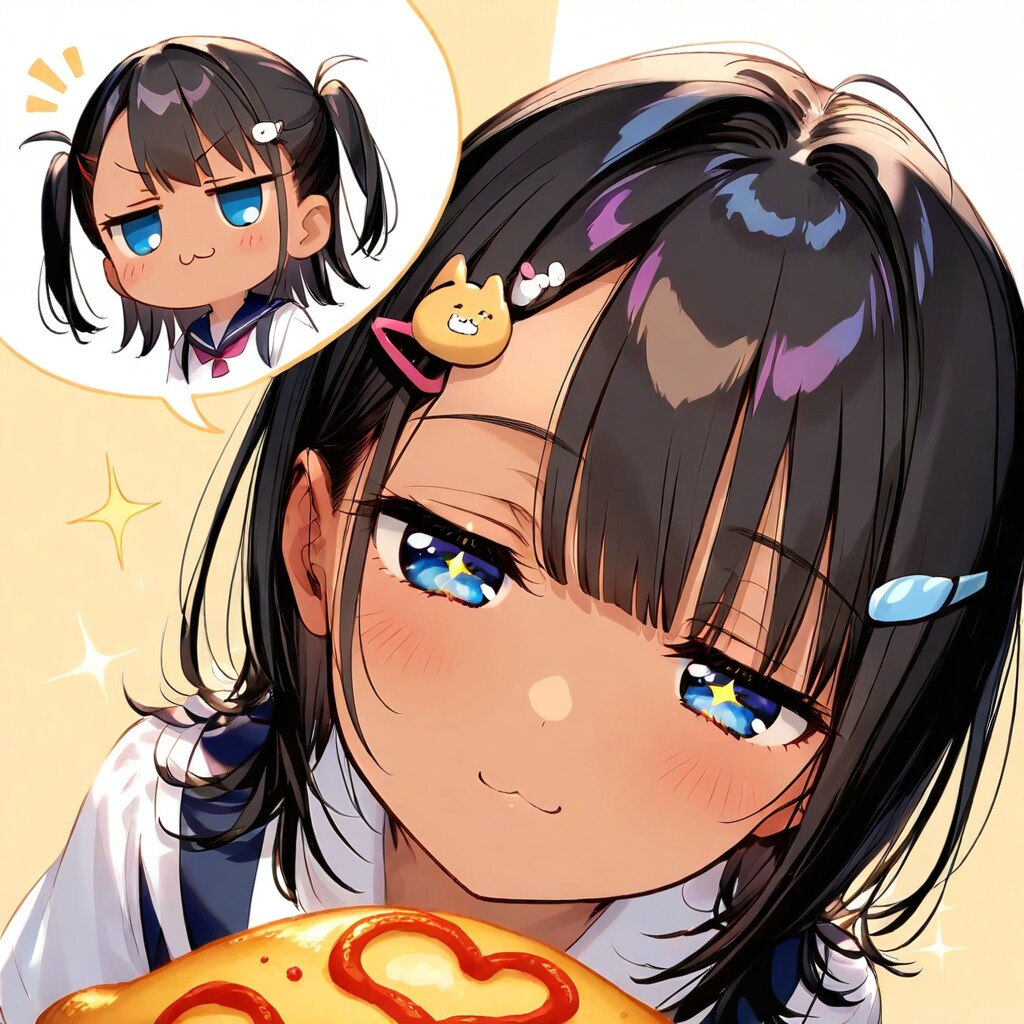 オムライスを作って渡しに来てくれたこなつちゃん