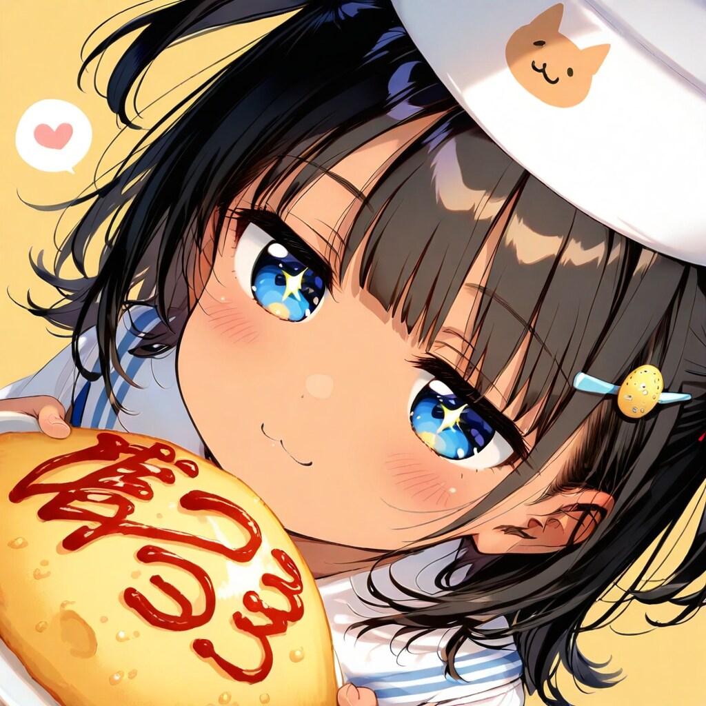 オムライスを作って渡しに来てくれたこなつちゃん