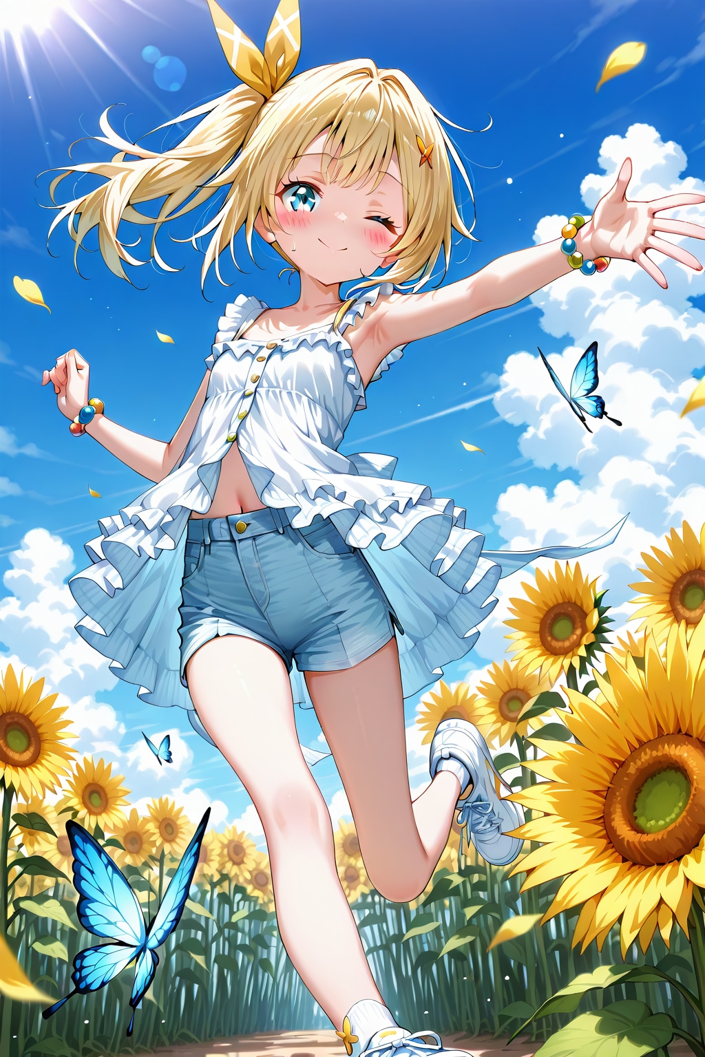ひまわり畑でつかまえて