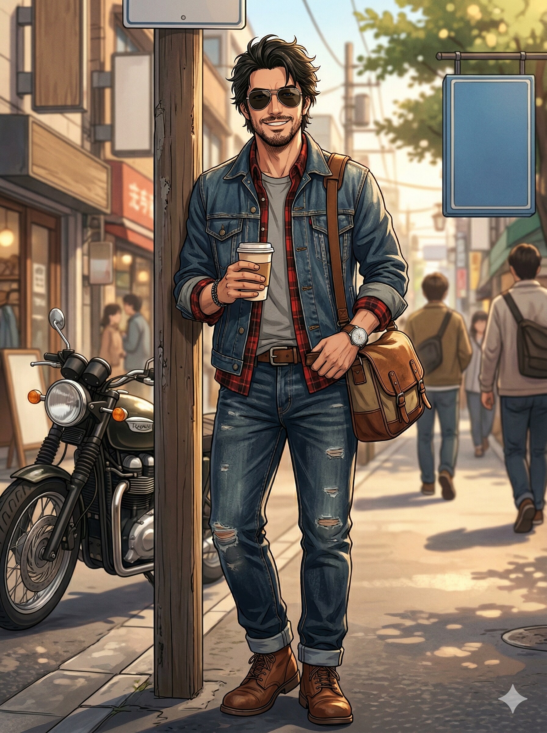 アメカジの男性 | の人気AIイラスト・グラビア