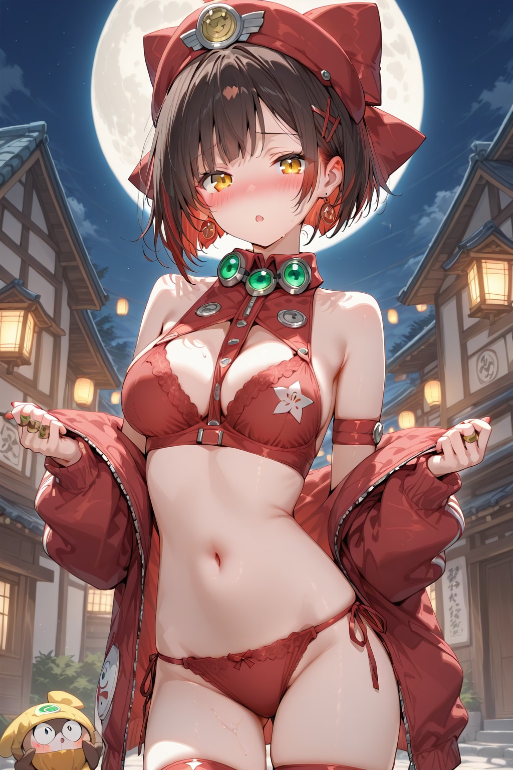 月夜に巡回する女の子