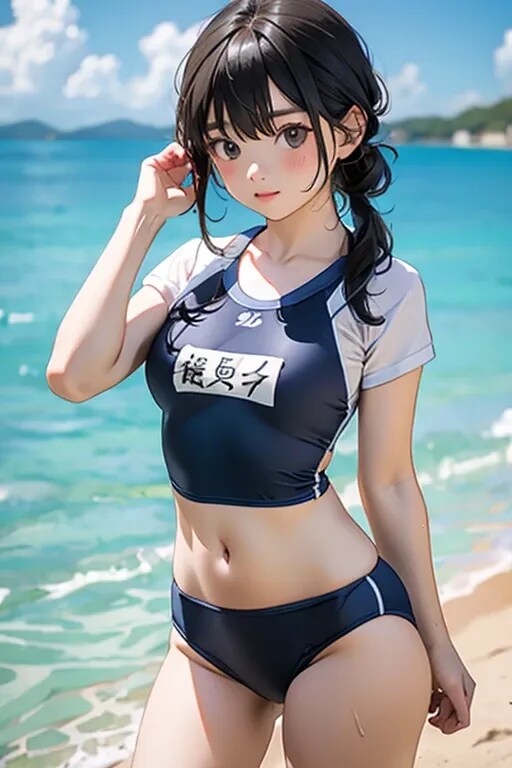 スクール水着の女の子