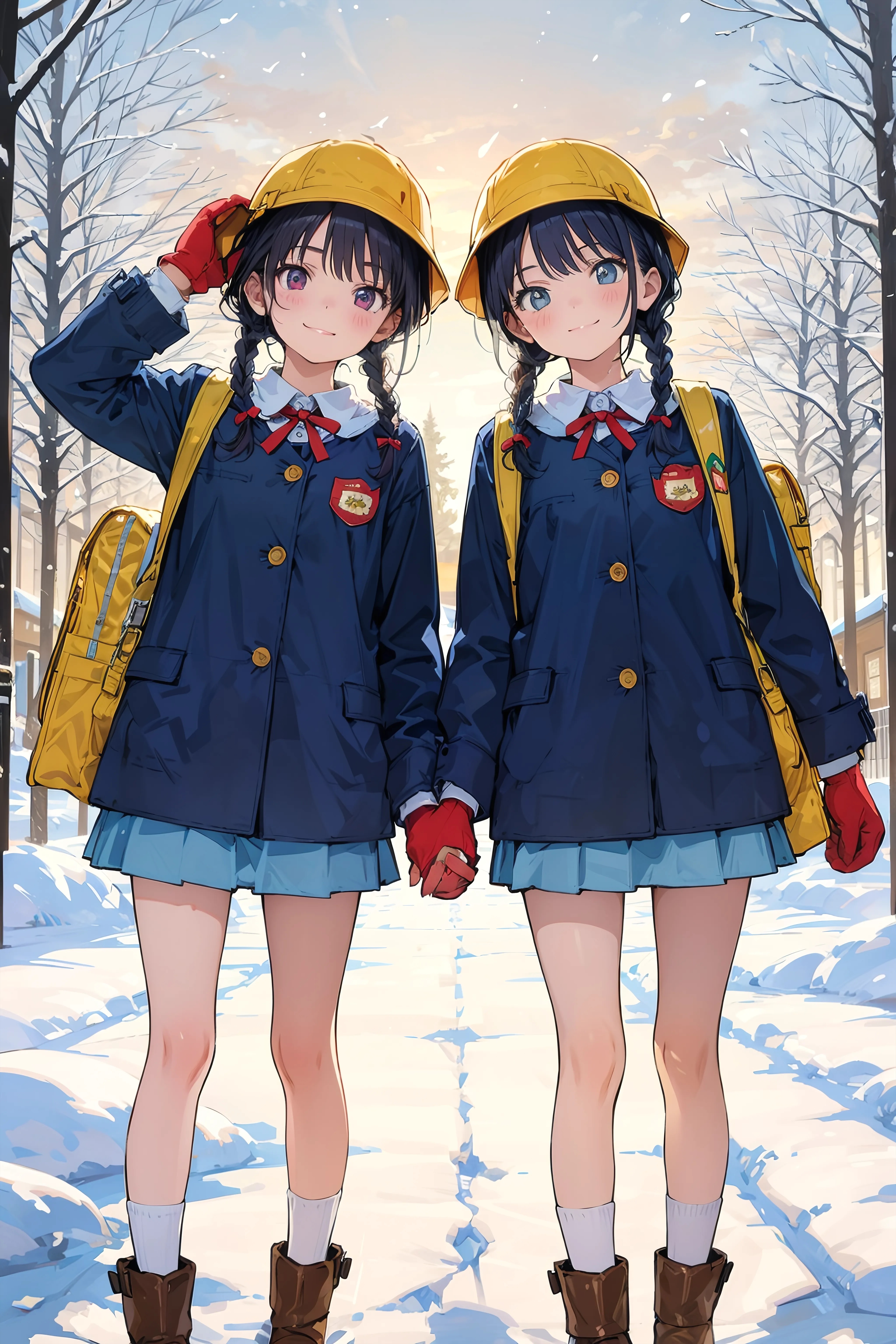 Synchronized Footsteps in the Snow | の人気AIイラスト・グラビア