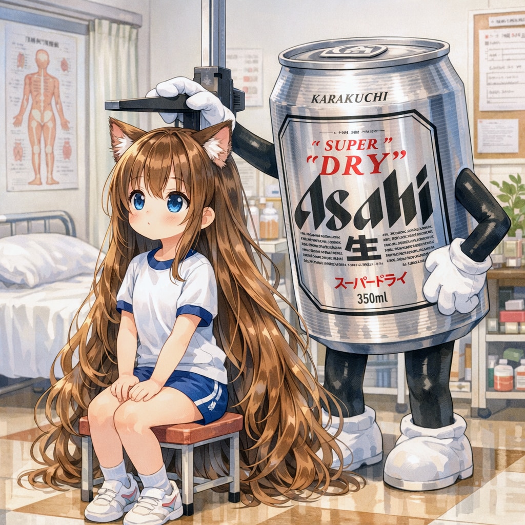 座高を測る小さな女の子