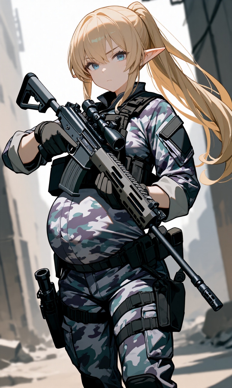 異世界ミリタリー妊婦シリーズその１２４ | の人気AIイラスト・グラビア