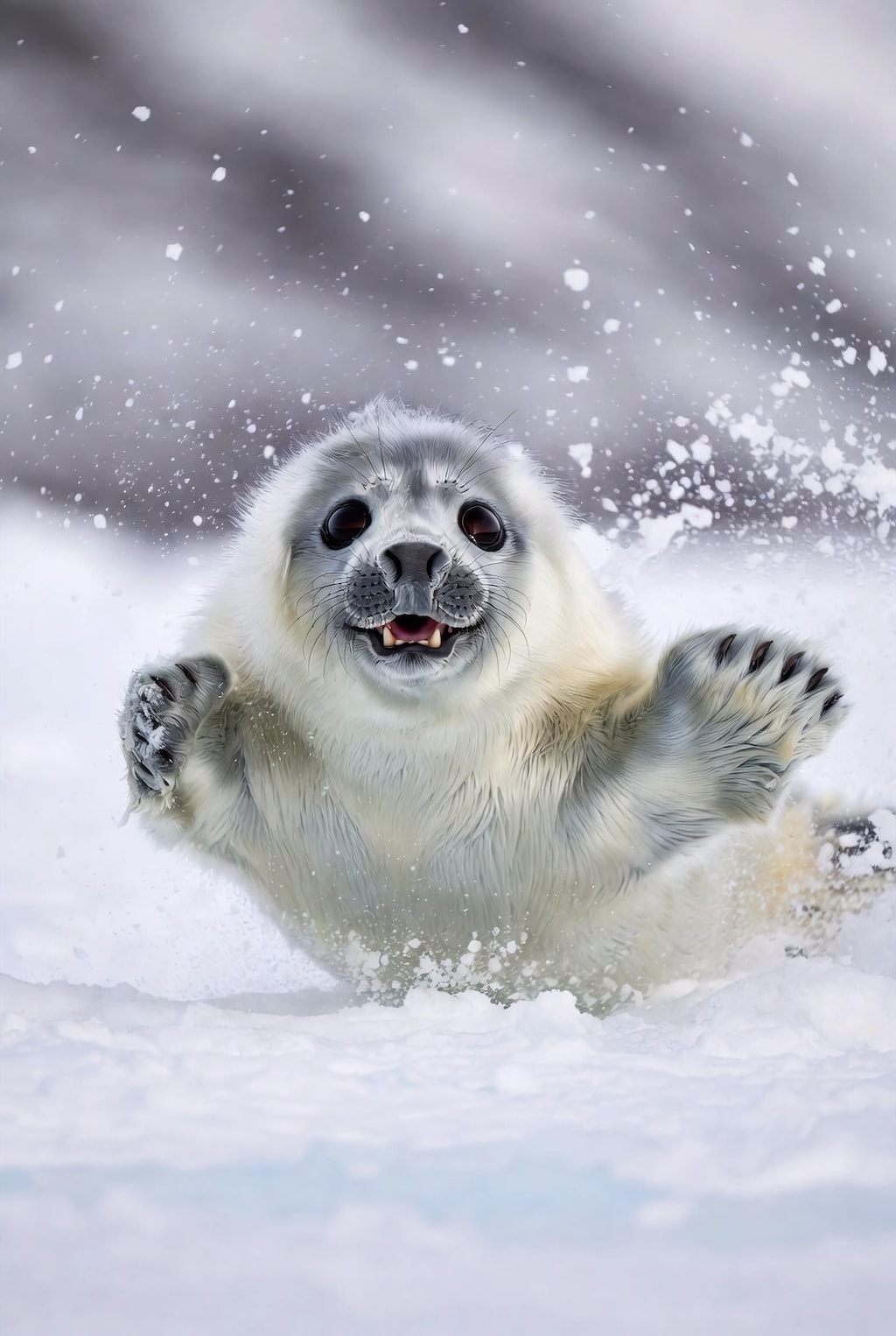 The Joyous Slide of the Snow Pup