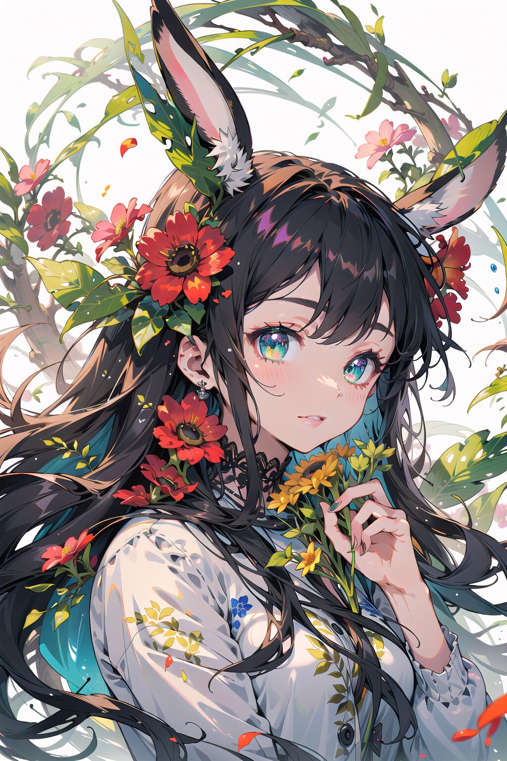 White Floral Background