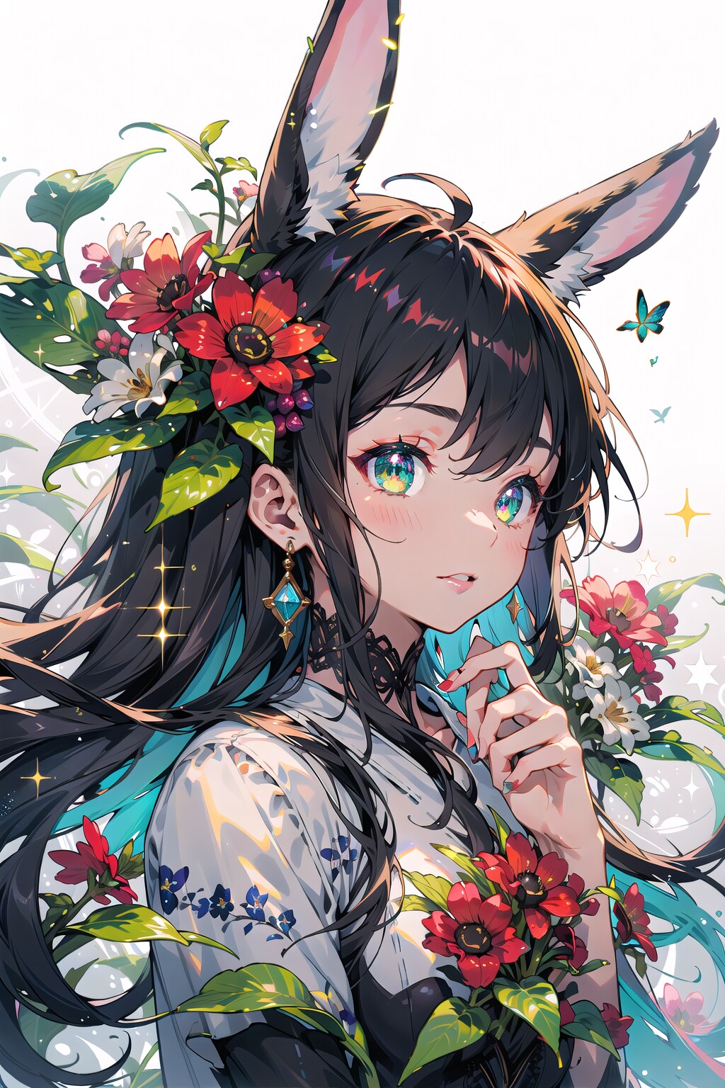White Floral Background