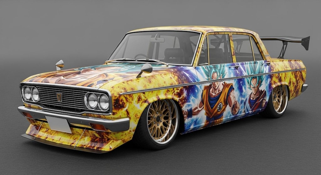 ドラゴンボール痛車クラウンセダン