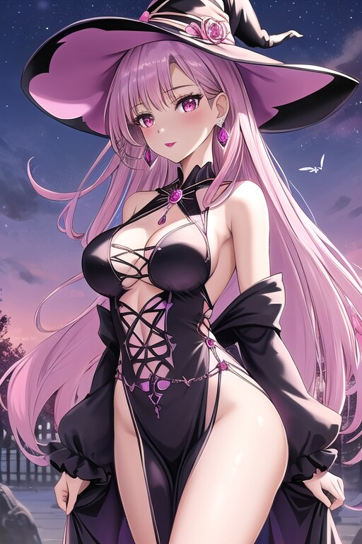 黄昏時にたたずむ魔女