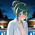 美咲さんと夜のプール ver.R15 2枚目