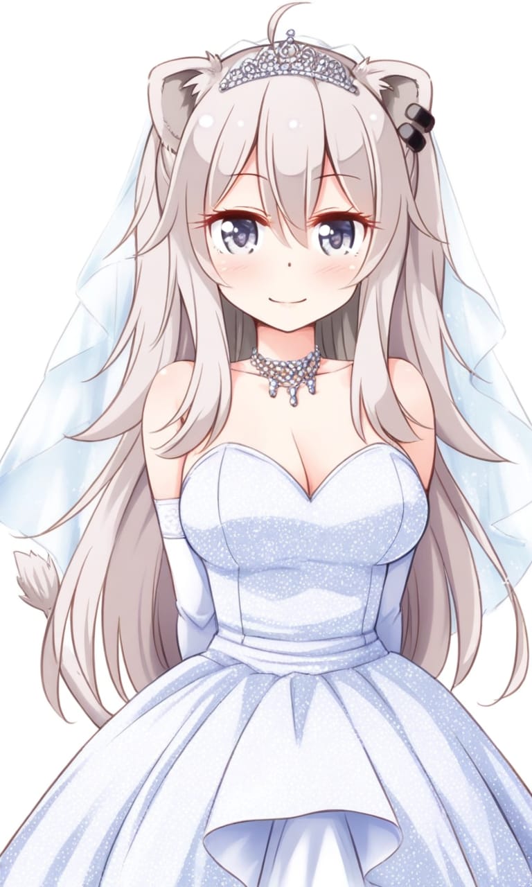 獅白ぼたん ウエディングドレス | の人気AIイラスト・グラビア