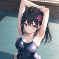 スクール水着の女の子 4枚目