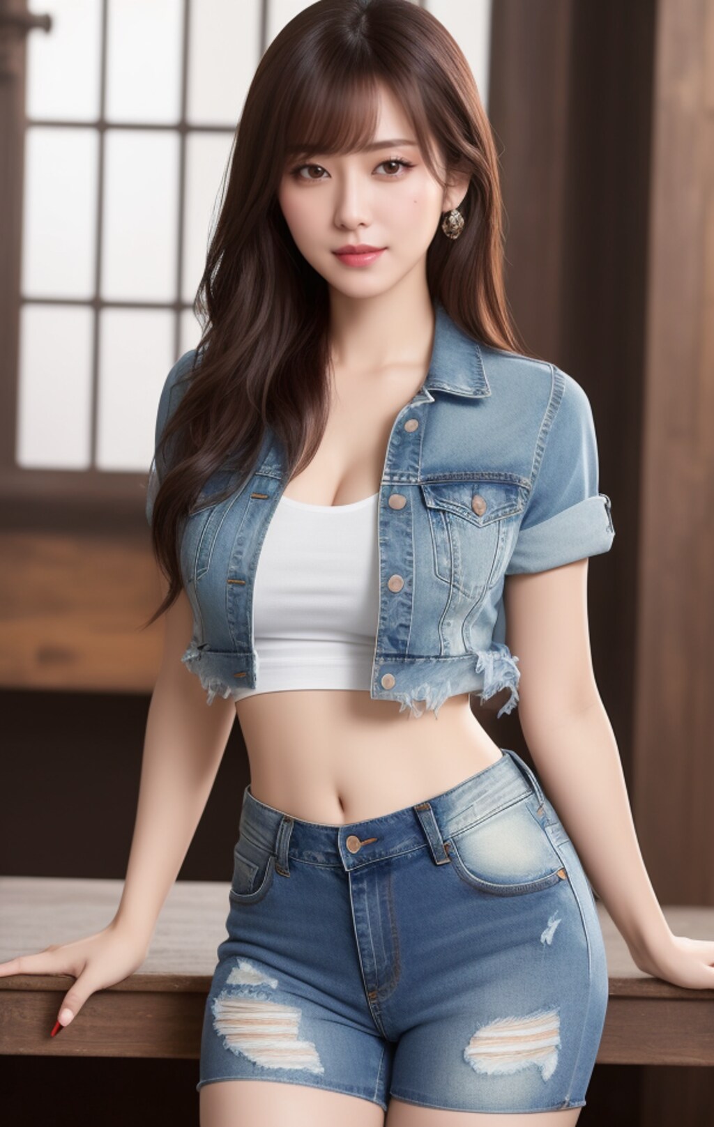 デニムのお姉さん