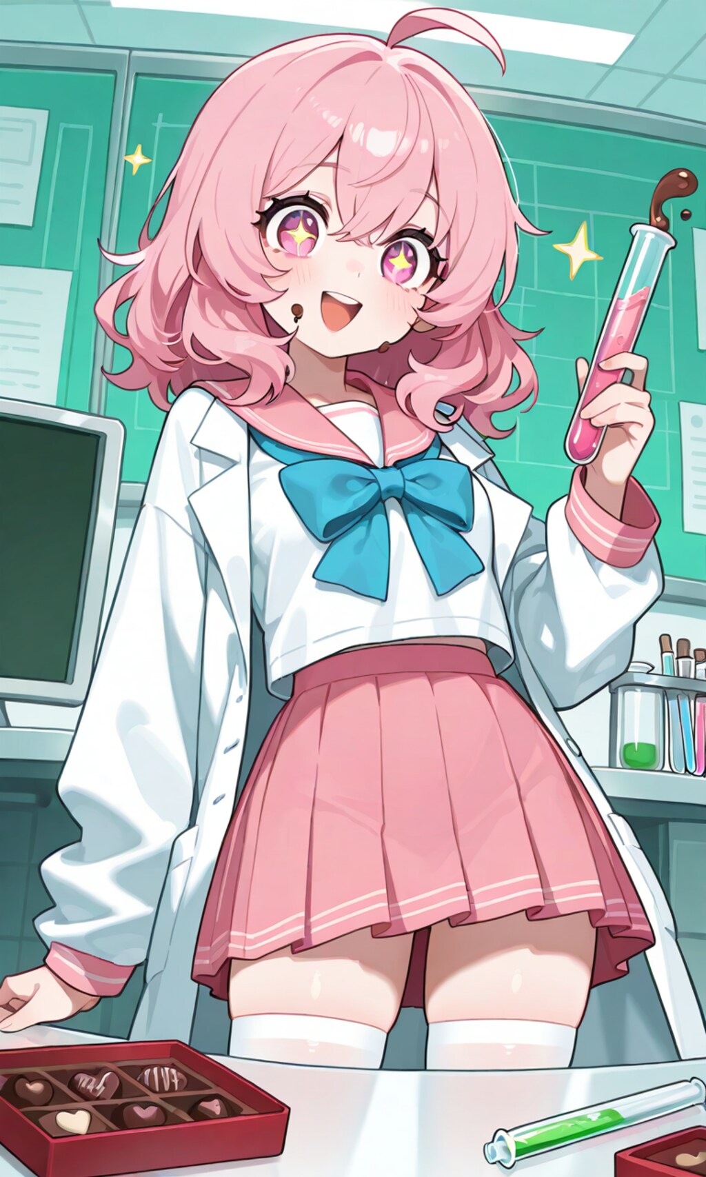 待っててね、今までにないチョコを作っちゃうからねっ🎵