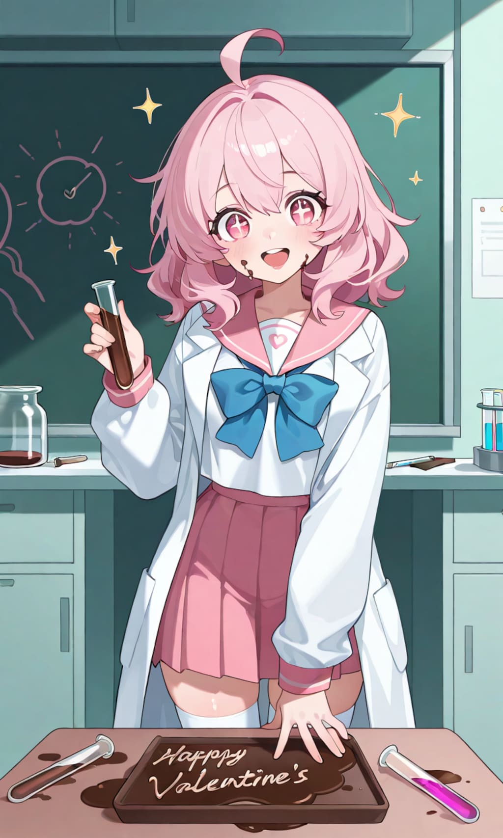待っててね、今までにないチョコを作っちゃうからねっ🎵