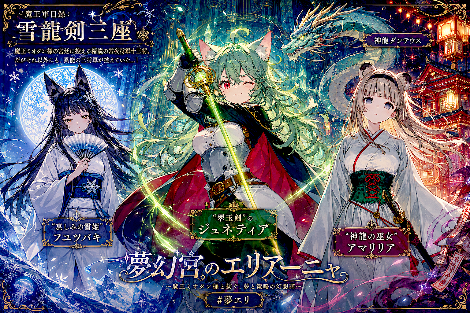 参上、雪龍剣三座 【夢エリ】 | の人気AIイラスト・グラビア
