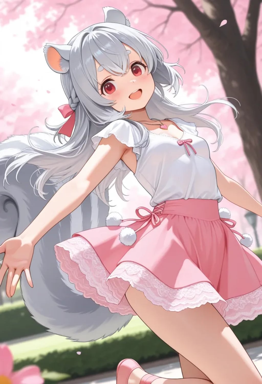 春コーデのフィーネちゃん