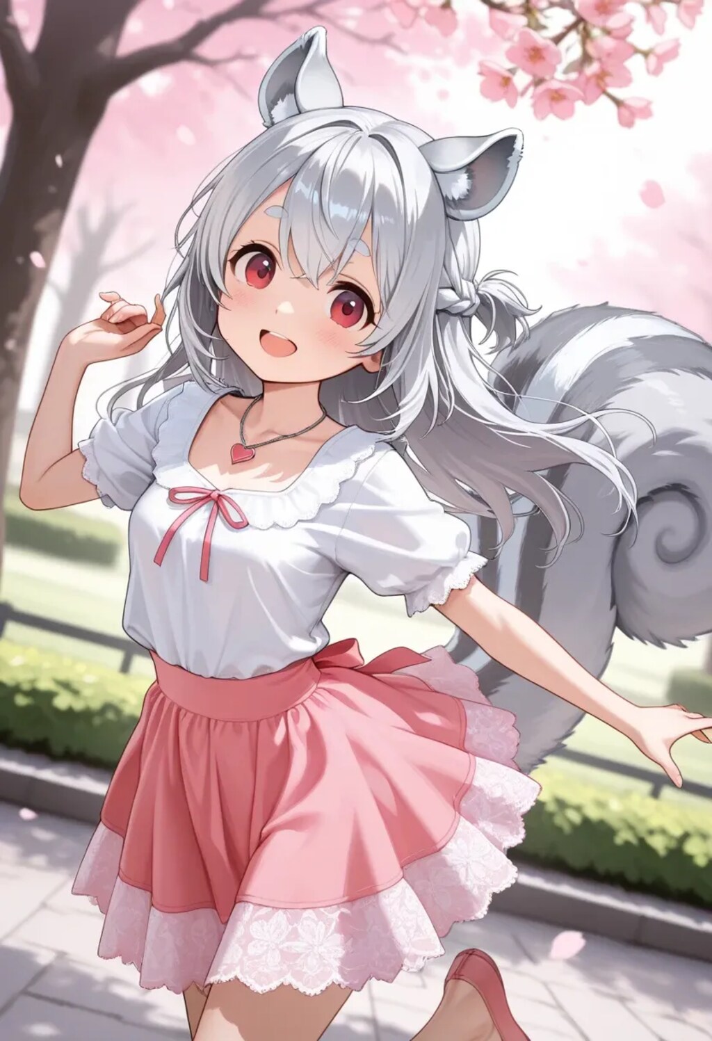 春コーデのフィーネちゃん