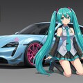 初音ミクとポルシェタイカン 2枚目