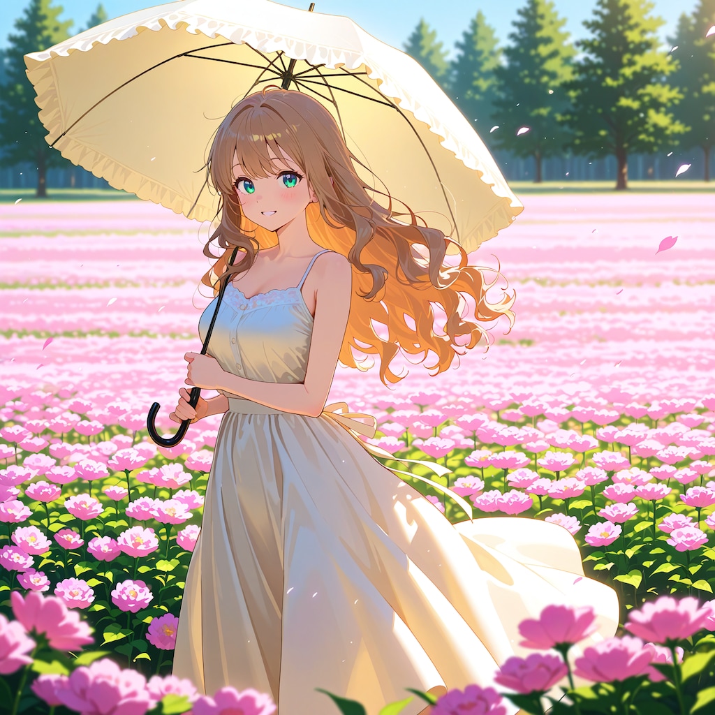 日傘をさす女