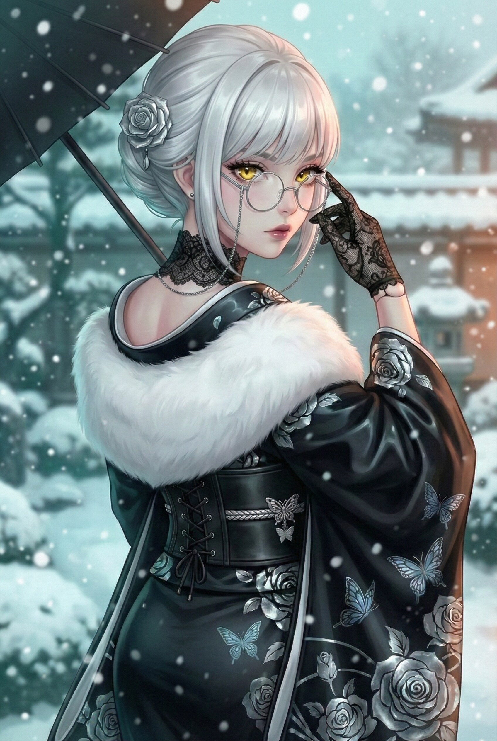 【BJD】Renata：銀薔薇の静寂 (The Mikaeri Assessment) | の人気AIイラスト・グラビア