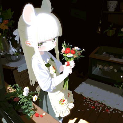 ねず耳花屋さん | の人気AIイラスト・グラビア