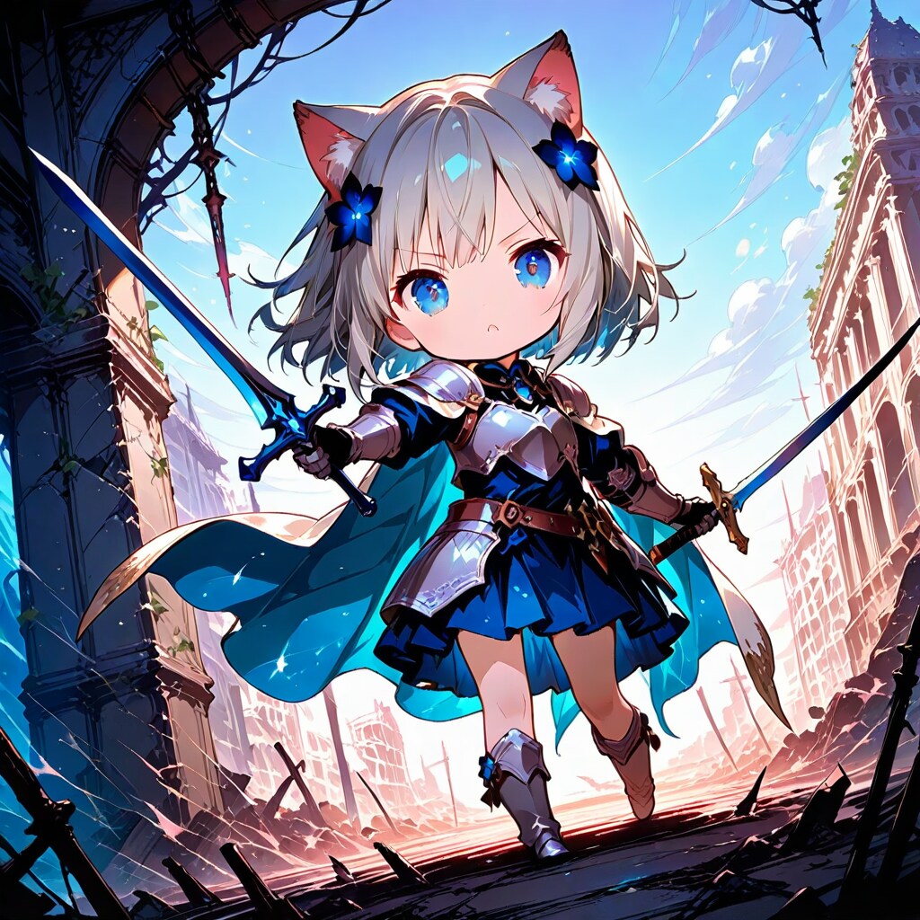 ちびねこみみナイトさん | の人気AIイラスト・グラビア