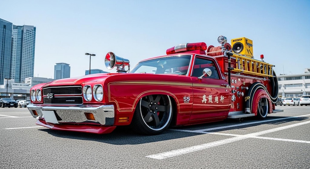 シェビル消防車のドリ車