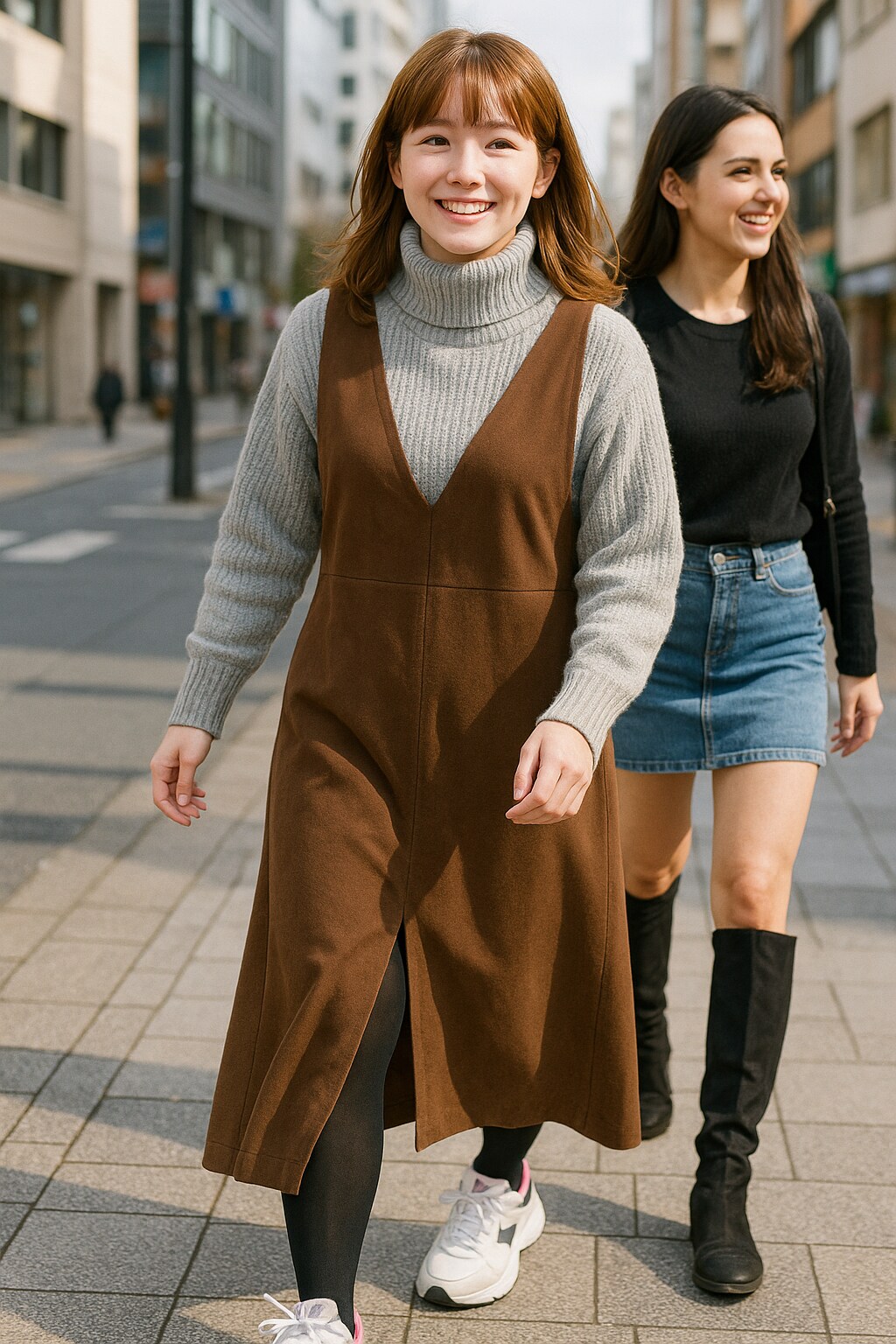 ジャンパースカートがよく似合う女性2