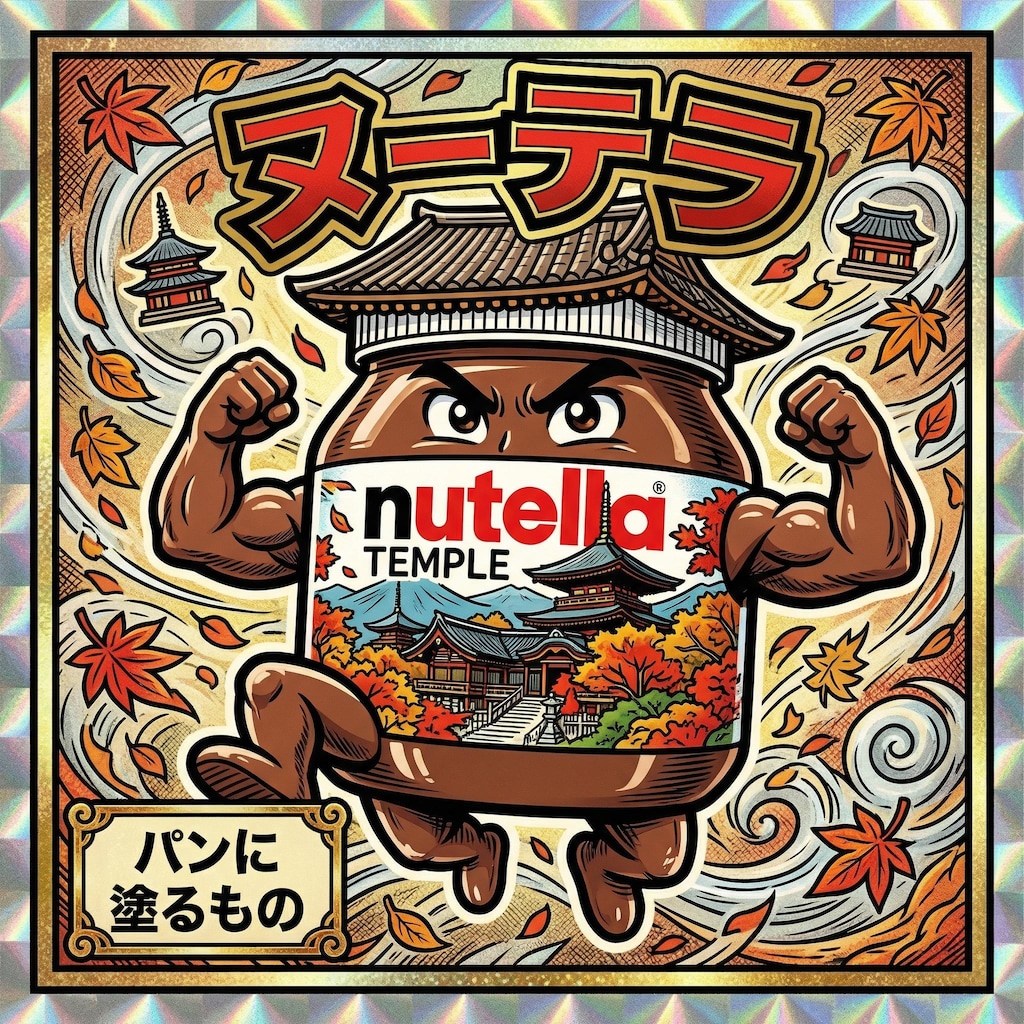 パンにヌテラを塗ってら